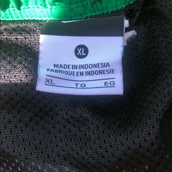 Nike Green Flames Swim Trunks with Liner - Picture 8 of 9